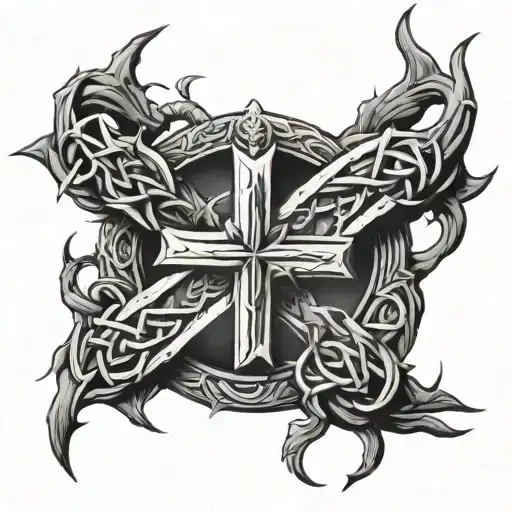 Cross Crown Of Thorns