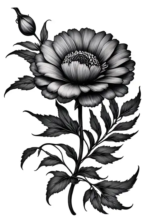 September And October Birth Flower Intertwined