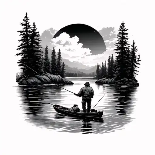 People Fishing River