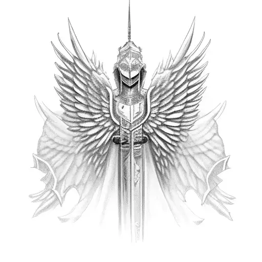 Knight Templer Wrapped Angel Wings