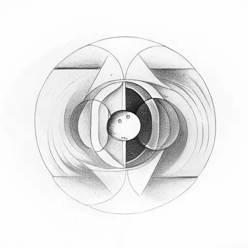 Yinyang Symbol With Each Side Balanced On A Scale Showing Balance