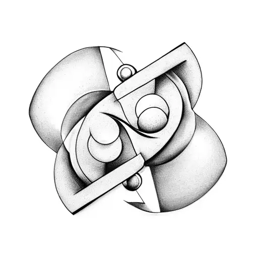 Yinyang Symbol With Each Side Balanced On A Scale Showing Balance