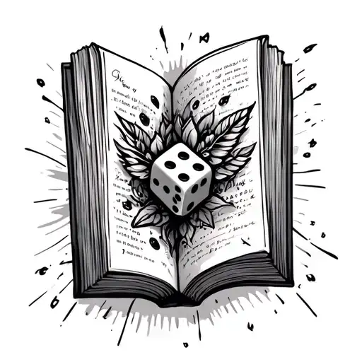 Book With A Path And Dice