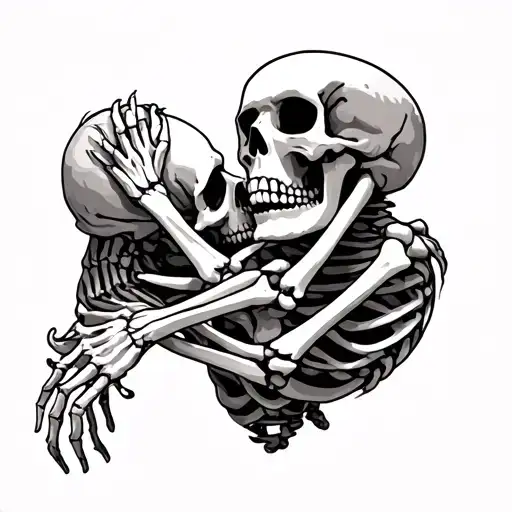 Skeleton Hugging Alone