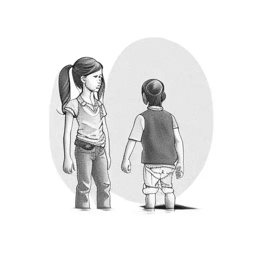 Dad And Daughter With Ponytail Sitting On Dock