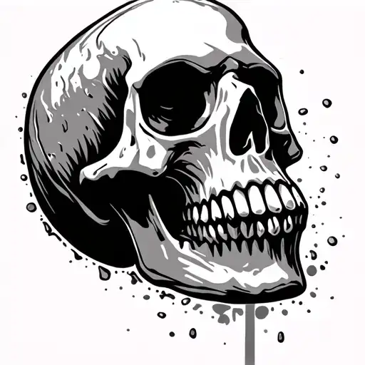 Skull With Beer