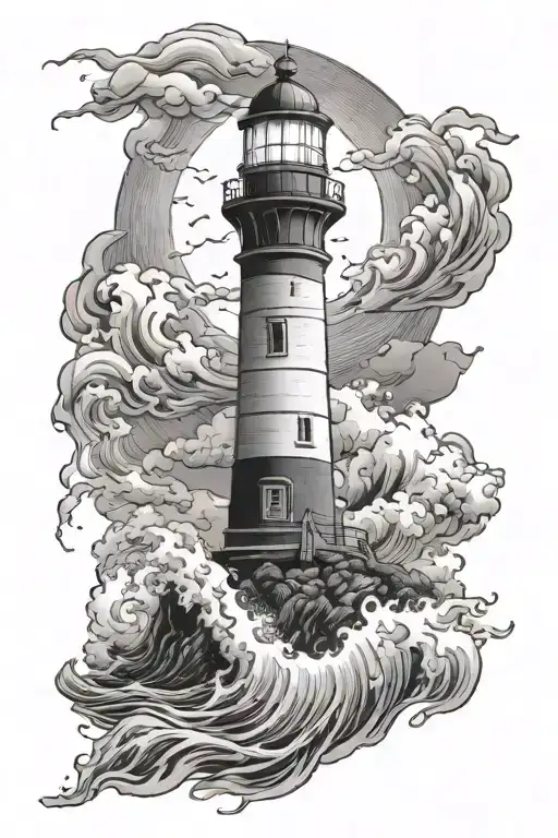 Lighthouse Stormy Condition