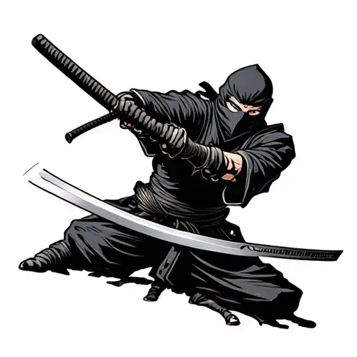 A Ninja With A Katana