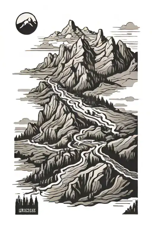 Hike Route In Mountain Chain