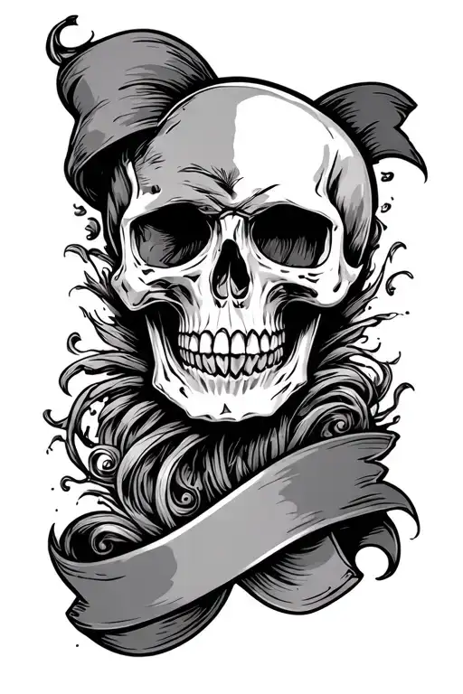 Skull And Banner