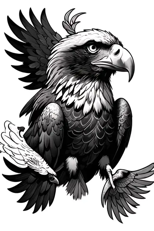 Mexican Eagle And American Eagle