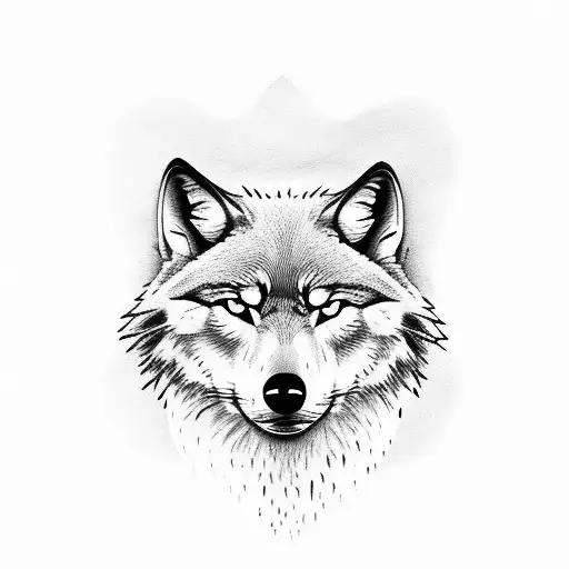 Full Moon With Wolf Howling On A Cliff