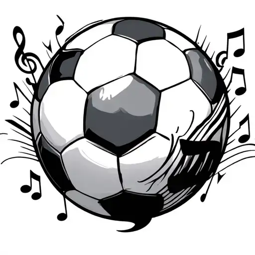 Soccer And Music Notes