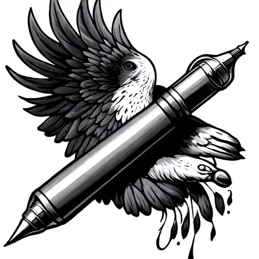Men's Pen With Meaning Of Freedom And Free Thoughts