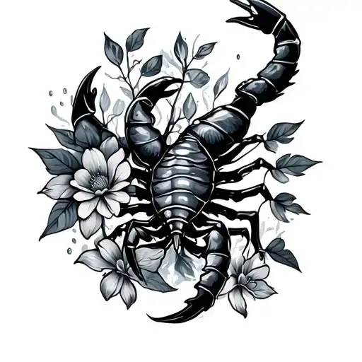 Scorpio Flowers Trees Water Fish