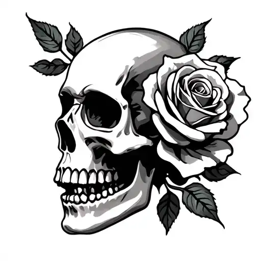 Skull And Rose