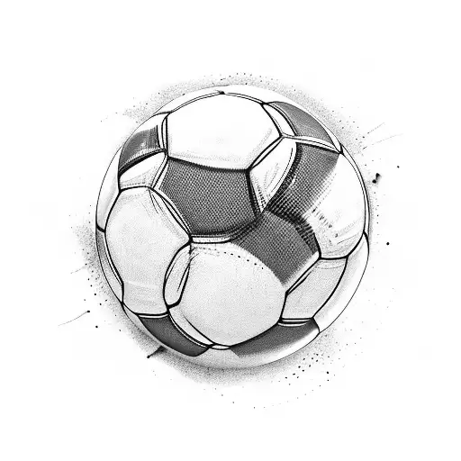 A Black-grey Tattoo Of A Soccer Player Juggling The Earth