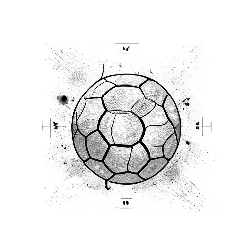 A Soccer Ball Breaking Through The Borders Of A Map
