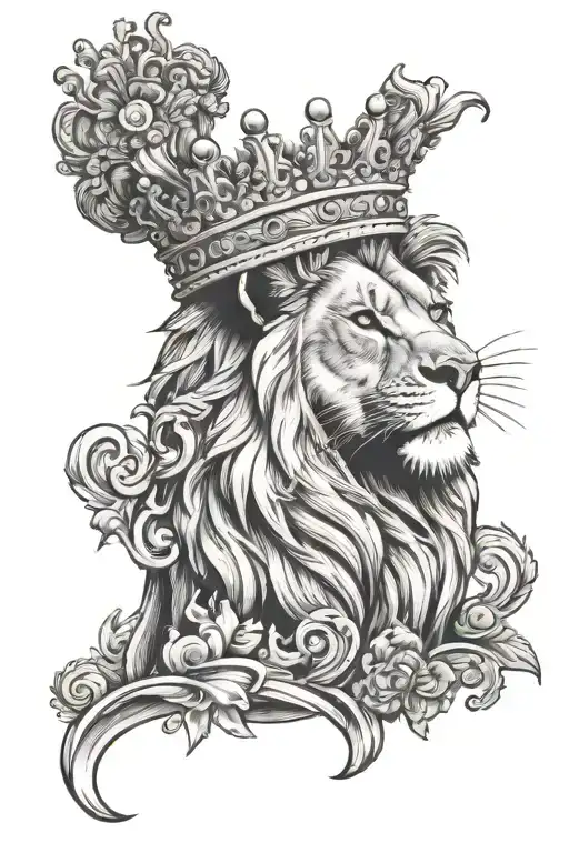 Lion Wearing Crown