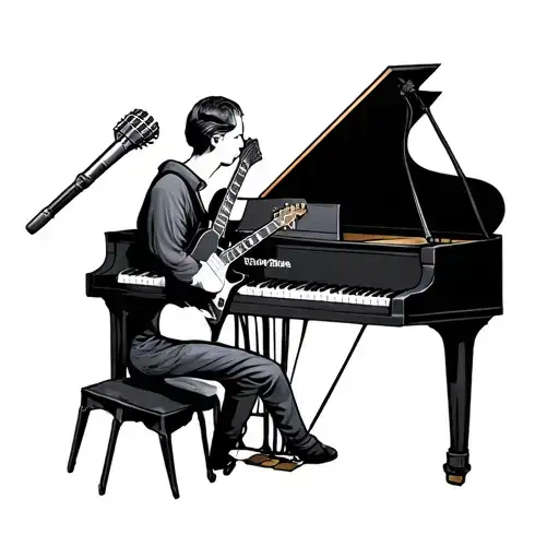 Microphone Piano Guitar