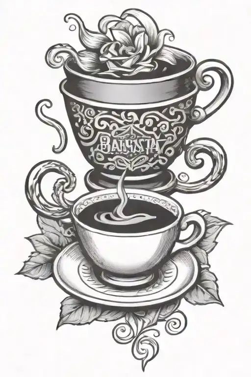 Barista Brewing Coffee Cup
