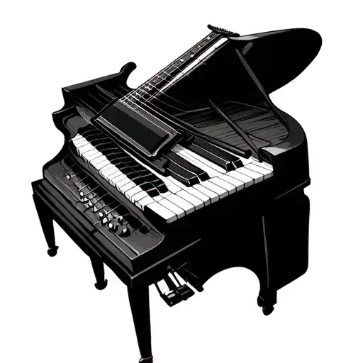 Piano Keys With Guitar