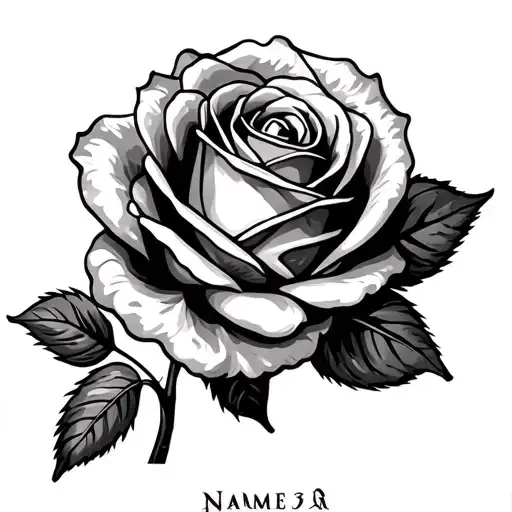 Rose With Name As Stem