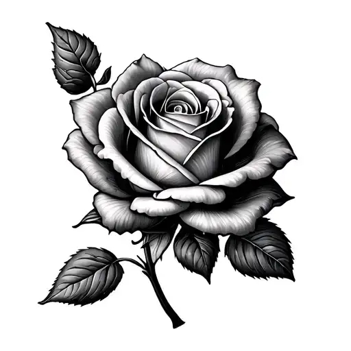 Rose With Name Amber As Stem