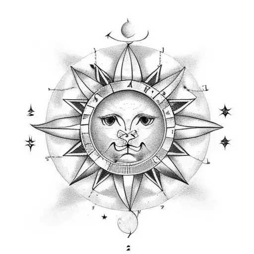 Create A Cancer Zodiac Sign Tattoo With 7 Stars Making Saptrishi And A Sun In Between