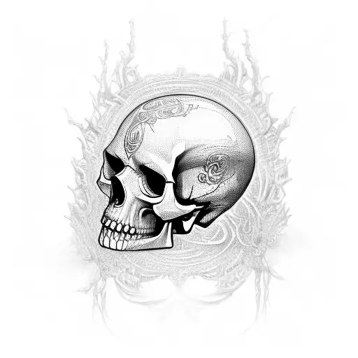 Filigree Skull Wrapped