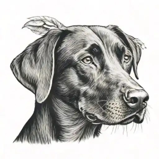 Black Lab Face Inside