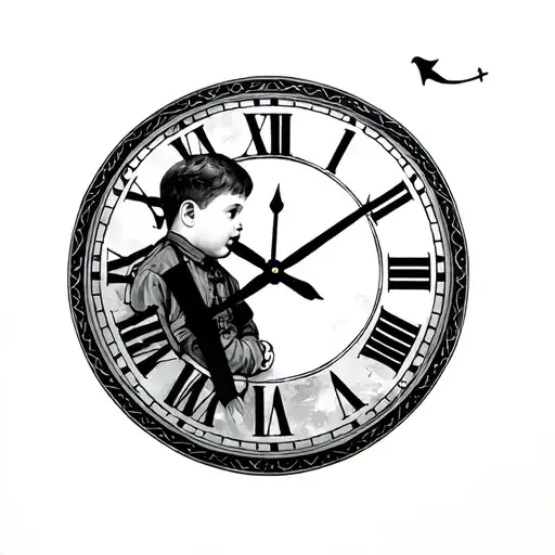 Grandson Clock Birthdate Time Piece