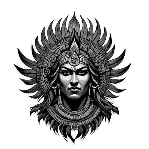 7 Chakara With Moari Warrior Traped