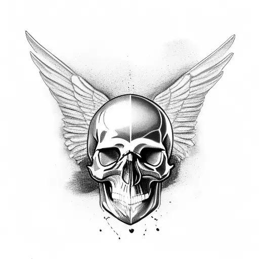 Skull With Raven Sat On It