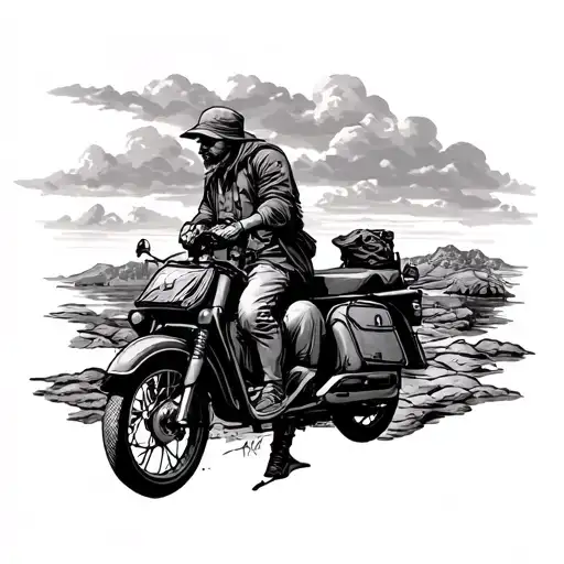 Black Work Tattoo Work Traveler