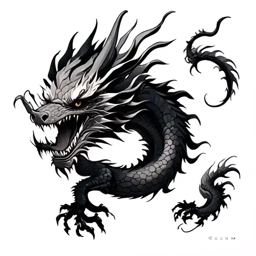 Black Japanese Dragon