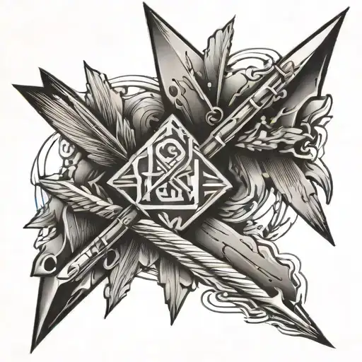 Arrow And Heads Wrapped