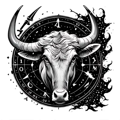 The Sign Of The Zodiac And Constellation Of The Bull Mix