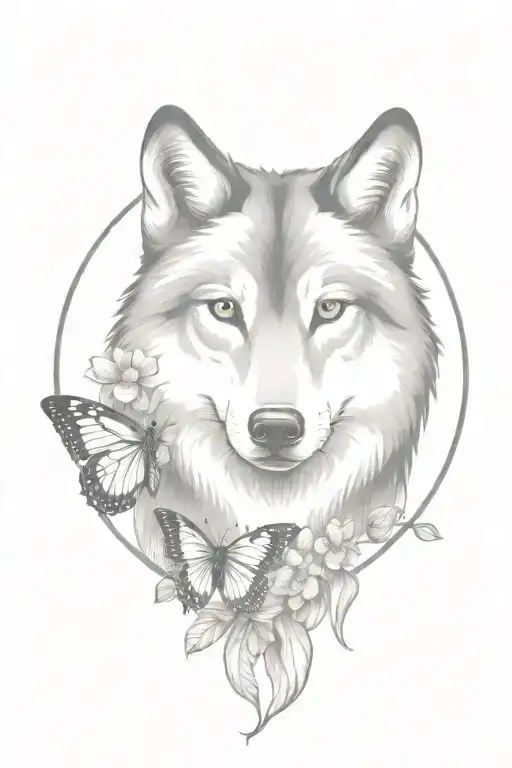 Wolf And Butterfly