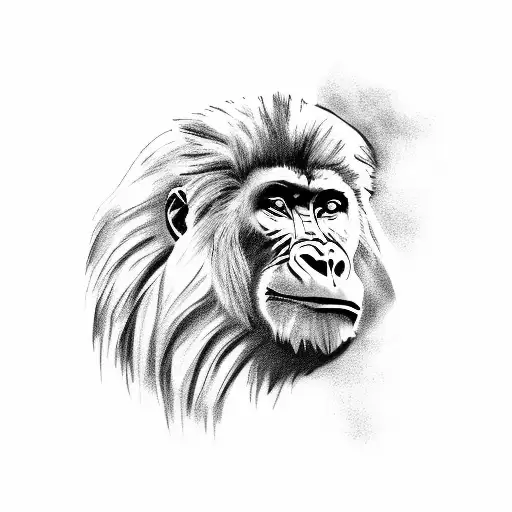 Gorilla With Lion And Eagle