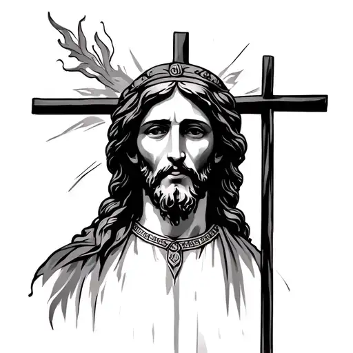 Cross With Jesus Face