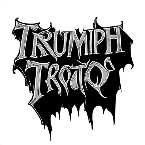 Word Struggle Standing Above Truimph