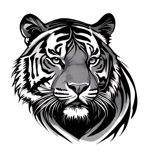 Tiger With Wind Bars Forming