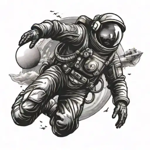 Lighthouse Astronaut Trippy Sea Sailor Holding