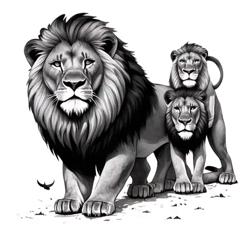 Father And Son Lion