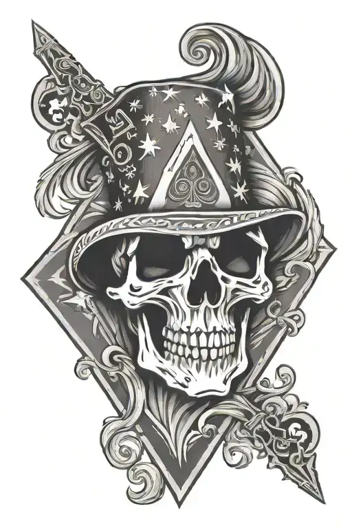 Ace Of Spades Skull American Flag Bandanna
