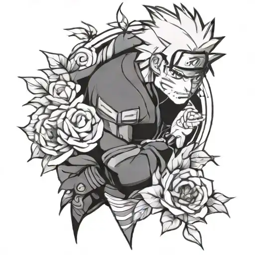 Naruto And Flowers Growing
