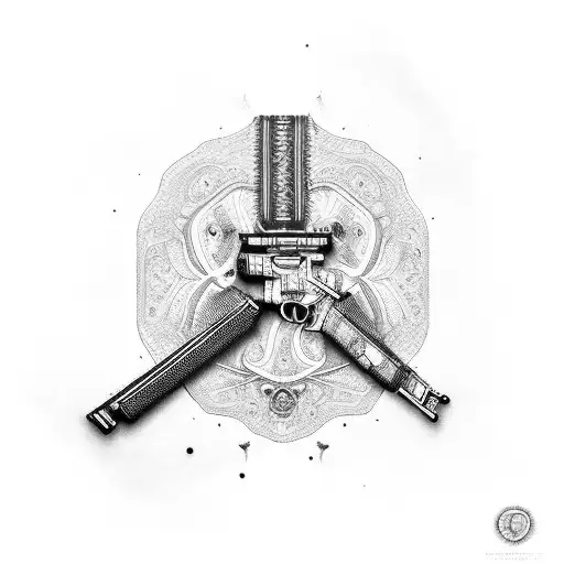 Elegant Gun With Intricate Patterns
