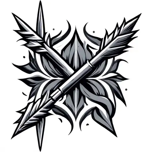 Beautiful Tribal Arrow Piercing Needle Transforming