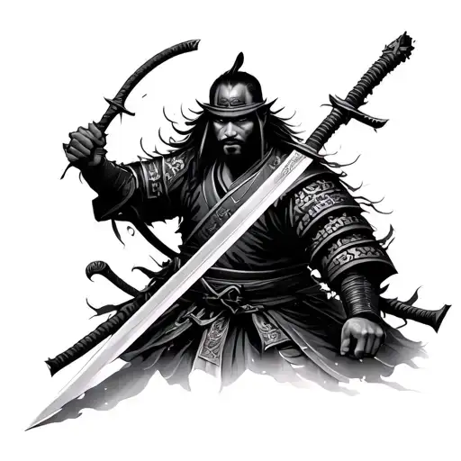 Samurai With Cracked Sword